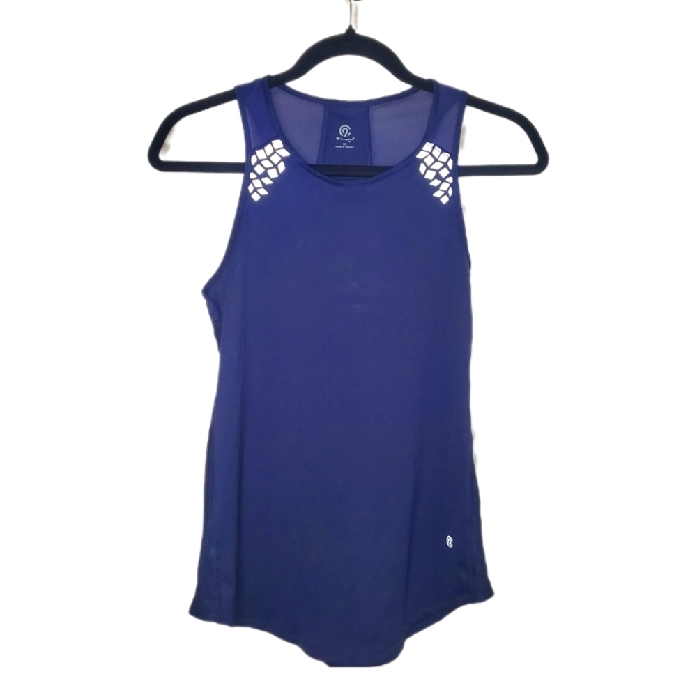 C9 by CHAMPION Navy Blue Tech Workout Tank Top Size XS Activewear Training EUC